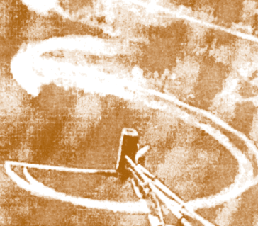 Мал. 4.24. Слід димової шашки, встановленої на кінці однієї з лопатей вітроколеса