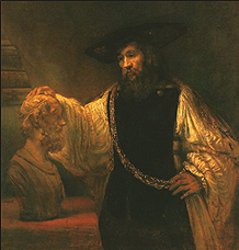 Аристотель с бюстом Гомера (с картины Рембрандта, 1653 г.)