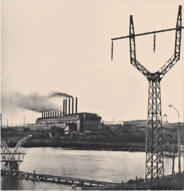Мал. 15.3. Зуївська ДРЕС, перший агрегат якої було введено в експлуатацію у 1931 р.