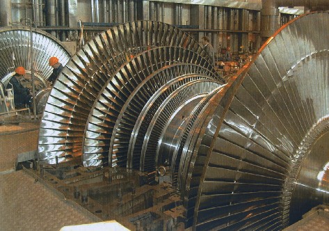 Мал. 3.5. Ротор парової турбіни потужністю 220 МВт