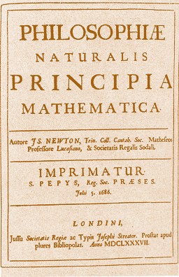 Титульный лист книги Исаака Ньютона «Математические начала натуральной философии»