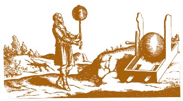 Гравюра из книги Отто фон Герике «Новые, так называемые магдебургские, опыты о пустом пространстве», 1672 г.