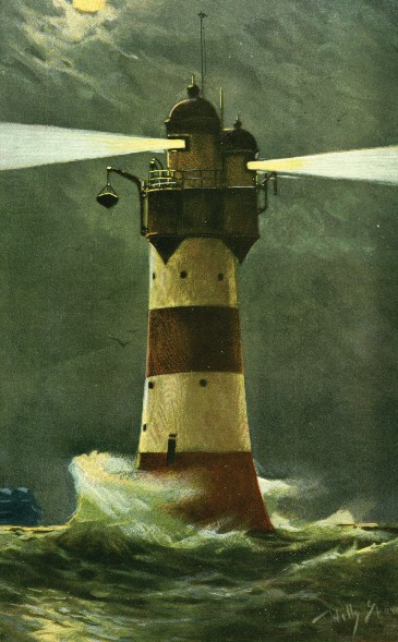 Рис. 7.8. Маяк на красном песке у устья Везера с дуговыми лампами, построенный в 1883–1884 годах