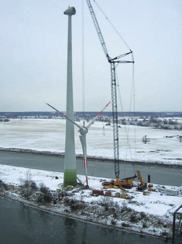 Строительство прибрежной ветровой электростанции в Германии